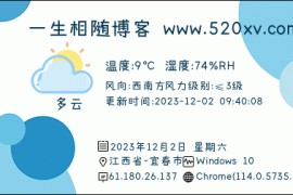 Zibll子比主题美化给WordPress侧边栏添加IP签名显示天气小工具